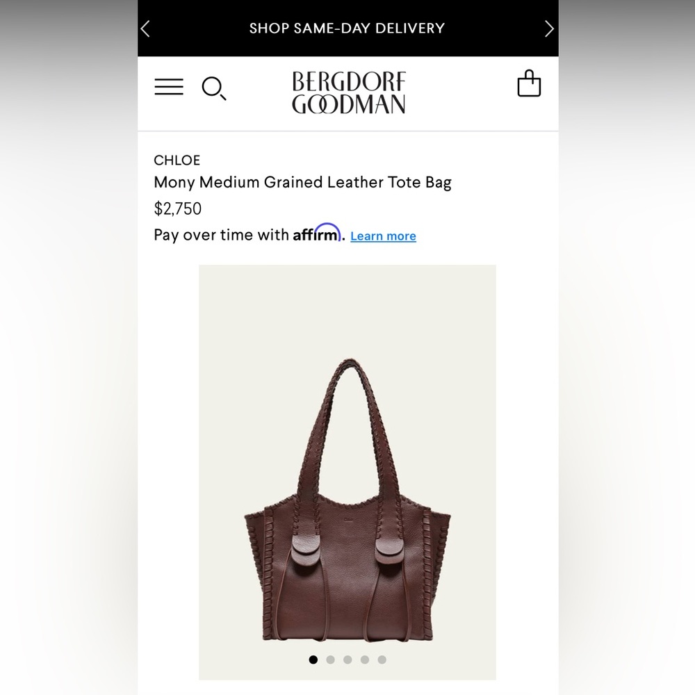 Chloe Mony tote brown leather